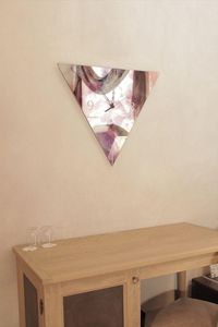 Clocks | Triangle clock Clocks from Antique Mirror #Livingroom #Officeaccessories #Clocks #Wallclocks