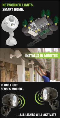 Something every home needs: smart, wireless spotlights that are simultaneously motion-triggered to illuminate your entire yard when one light detects movement.