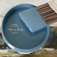 Big Sky - a saturated medium blue; suited for traditional, farmhouse or cottage interiors. Photo Credits:Scarlet Bay Redesign ONE by MELANGE features primer and a built in topcoat for a lustrous finish. Water based, zero/low VOC, self priming and self leveling. The coverage is incredible, the adhesion is fantastic and the consistency is luxurious! Mélange Paints is a small, veteran owned, woman-led paint making shop in the Houston, Texas area! TIPS FOR USING MELANGE ONE PAINT Prior to applying any paint products, we recommend you clean your surface with Anvil cleaner or a degreaser cleaning products. When using a degreaser other than Anvil, be sure to rinse it off well with water. If using Melange Anvil furniture cleaner, there is NO NEED TO RINSE! Sanding between coats is not required whe