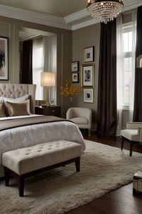 Create a luxurious retreat with these master bedroom ideas. Embrace modern design trends like metallic accents, premium fabrics, and contemporary art to enhance your space’s sophistication and comfort. #LuxuryLiving #ModernDesign #BedroomInspiration #InteriorDecor