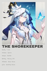 Do NOT repost | Wuthering Waves | The Shorekeeper | minimalist poster | WuWa | action role-play gacha video game