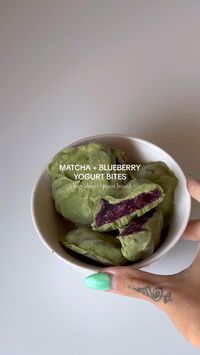 5 Ingredient | Plant Based Matcha & Blueberry Yoghurt Bites