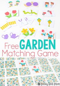 FREE Garden Matching Game #memorygames #kidsactivities