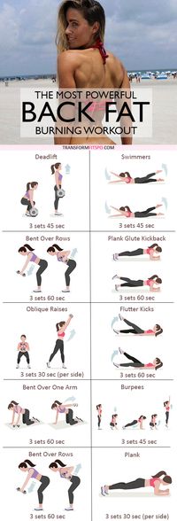 Repin and share if this crazy workout melted away your back fat! Ladies, it's time to bring sexy BACK!