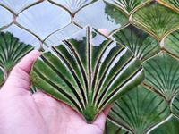 JAPANESE GREEN FAN Tiles - Etsy