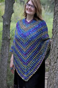 Midnight Madness Poncho Free Crochet Pattern Video Tutorial, crochet poncho pattern, free crochet poncho pattern, Lion Brand shawl in a Ball yarn crochet pattern #crochet #crochetpattern #freecrochetpattern #crochetponcho #crochetfashion #nanascraftyhome