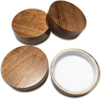 Amazon.com: Kitchen Charisma Wooden Mason Jar Lids - 4 Mason Jar Lids Wide Mouth (Acacia Wood) - Custom Molded Screw Top Mason Jar Lid Set Storage Lids for Ball Jars Only: Home & Kitchen