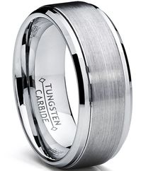 Add some class to your look with this silver-tone men's tungsten ring. Featuring a sleek raised brushed finish and an 9MM comfort-fit band, making it an exceptionally beautiful wedding or engagement ring. Scratch-proof, forever keeps its shine. Cobalt-Free and hypoallergenic: will not discolor or turn fingers green. Can be laser engraved, but not hand engraved. Measures in width: 9 millimeters. Comes with complimentary ring gift box. Your page title Our eBay Store Our Feedback Mens Rings Womens Rings Men's Tungsten Ring Wedding Band Raised Brushed Finish 9MM Sizes 6 to 15 $90.00 $22.99 Add some class to your look with this silver-tone men's tungsten ring. Featuring a sleek raised brushed finish and an 9MM comfort-fit band, making it an exceptionally beautiful wedding or engagement ring. Sc