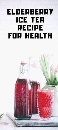 This elderberry ice tea will boost your immune system and give you lots of energy. Elderberry Iced Tea for Immunity And Health.