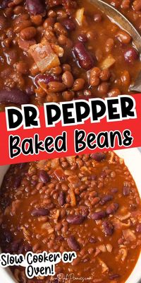 Whether you want to make them in your crock-pot or in your oven these Dr Pepper baked beans turn out perfect each and every time. They are loaded with the perfect blend of sweet and savory flavors.