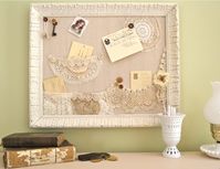 The Polka Dot Closet: Bulletin Boards With Shabby Lace Pockets