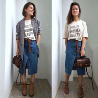 How to wear a denim skirt: photos, trends, novelties of 2023-2024