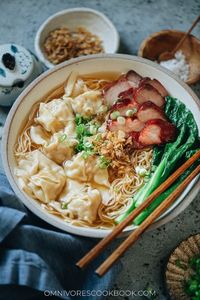 Wonton Char Siu Noodle Soup (叉烧云吞面) - Omnivore's Cookbook