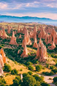 Experience the wonders of Göreme National Park in Cappadocia, Turkey. From Byzantine frescoes in rock-cut churches to diverse landscapes perfect for hiking, there's no end to the adventure. Pro tip: Catch the golden hour at the iconic fairy chimneys for mesmerizing photos. #GöremeNationalPark #Cappadocia #ByzantineFrescoes #RockCutChurches #GoldenHour #FairyChimneys #TurkeyAdventures