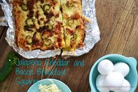 Bakeaholic Mama: Jalapeno Cheddar and Bacon Breakfast Squares