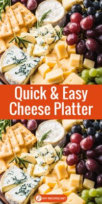 Need a quick party appetizer? This easy cheese platter features a variety of cheeses, fruits, and crackers for a balanced and beautiful board.