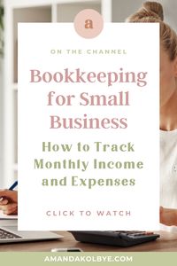 Small business bookkeeping can be intimidating. This income and expense tracker excel template will show you how to keep track of money in your business. Plus, my best tips on how to manage money and how to get organized to grow your business. #entrepreneurs #smallbusiness #businesstips