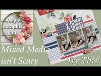 Mixed Media Scrapbook Layout CTMH Hello Darlin Creating a companion page - YouTube