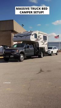 A rare gem in our parking lot - a truck bed camper! 
