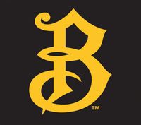 Bradenton Marauders Cap Logo (2010) - A yellow B on black, worn on Bradenton Marauders BP cap