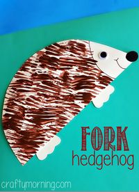 fork hedgehog craft