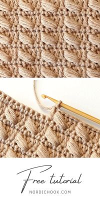 The spiked diagonal puff stitch - Nordic Hook - Free crochet tutorial