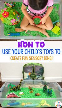 How to Create Sensory Bins with Child's Toys - Fun with Mama #howto #sensorybins #sensoryactivities #sensoryprocessing