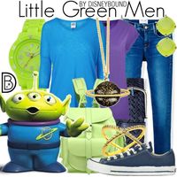 You are sure to be chosen lin this Little Green Men inspired Toy Story outfit. | Disney Fashion | Disney Fashion Outfits | Disney Outfits | Disney Outfits Ideas | Disneybound Outfits |