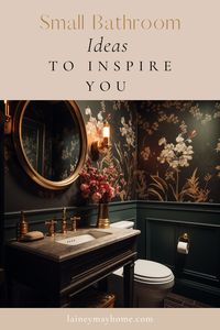 Make your small bathroom your haven with these small bathroom ideas to inspire you #interiordesign #statementroom #smallbathroom #powderroom #darkandmoody