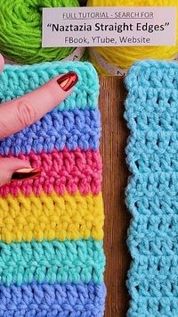 Naztazia | To crochet straight edges with double crochet, instead of a turning chain 3, make 2 single crochet stitches on top of each other using the… | Instagram