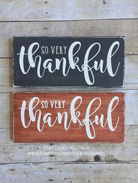 Thankful Wood Sign Fall Decor Happy Fall by ThatInspiredChick