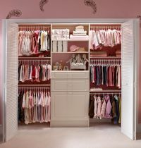 Ultimate Nursery Closet for Baby Girl!  Lots of organizing options.