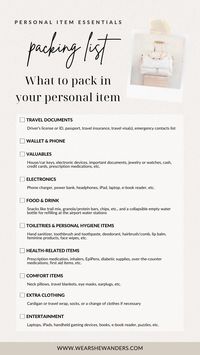 10 Things You Should Always Pack In Your Personal Item Bag — Wear She Wanders - A female travel & fashion blog featuring tips & guides, travel outfits, photography, & videos from around the globe to inspire women to wander the world in style | travel resources | travel inspiration | trip guides | female travel outfits | packing lists | travel photography | bucket list experiences | adventure travel | Instagrammable places | hidden gem locations | girls trip | solo travel