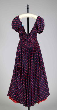 Evening dress Claire McCardell (American, 1905–1958) Manufacturer: Townley Frocks (American) Date: 1949 Culture: American Medium: Silk, cott...