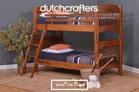 The simple symmetry of the spindles gracing the elegantly-arched head and footboards make this bed as sturdy as it is beautiful. Having an Amish-made, handcrafted colonial bunk bed for your children brings you peace of mind knowing your kids are sleeping in one of the most well-constructed bed frames on the market. It may also bring you peace of mind to know that it was built right here in America. Ohio, to be exact.