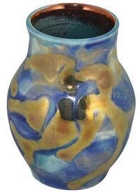 Paul Katrich Studio Pottery 2008 Metallic Luster Glaze Vase 1252