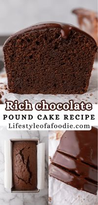 This rich chocolate pound cake is a delicious and easy staple recipe that you definitely need to add to your recipe book!