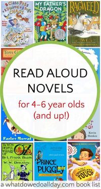 Great, unique selection of read aloud chapter books suitable for 4 years old and up. Kindergartners, 1st grade and 2nd grade.