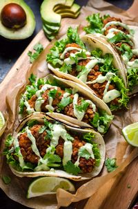 Crispy Chicken Tacos with Avocado Buttermilk Ranch - Host The Toast