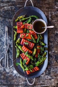 Grilled Watermelon and Shishito Peppers | Playful Cooking