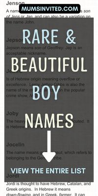 Looking for a list of rare beautiful and unique boy names? This mega list of boy names includes 200+ boy names, color and flower names that are unique as well as some of the most uncommon baby boy names this year! Hope you find the perfect name your prince in this list. unique boy names list. unique boy names creative. unique boy names and meanings. cute boy names. Modern boy names. Trendy boy names. Strong Baby boy Names. Unusual boy Names. List Of Boys Names. Beautiful rare names!