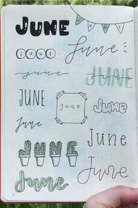 If you're looking a way to start of your bullet journal spreads and pages for June, check out these collection of June-themed headers and titles for inspiration!