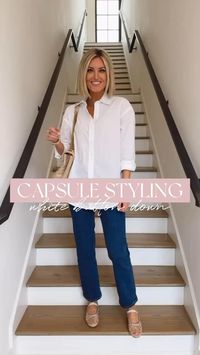 A white button down is a closet staple that I always reach for. It can be styled multiple ways! From work to play, here are the ways I love to wear a classic button down.