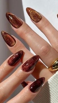 15+ Fall Nails Designs That Are Beyond Beautiful  Fall nails halloween nails classy brown nails back to school nails pumpkin spice nails velvet nails