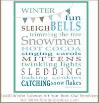 Winter printable