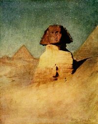 Tyndale, Walter (1855-1943) - An Artist in Egypt 1912, The Sphinx by moonlight. #egypt