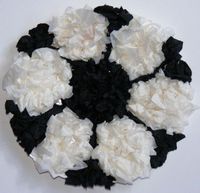 Tissue paper football - all you need is a paper plate, glue, black  white tissue paper and a pen!