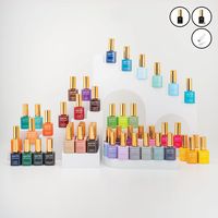 Whether you’re starting a new salon business or growing your home collection of colors, our 50 Gel Couleur set is the perfect choice for the growing nail tech! With all the necessary colors for a beginner salon collection, this is the perfect set to use for one-color services or nail art designs. With our medium viscos