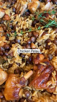 Ingredients  • 1 lb chicken drumsticks, chopped into 2-3 pieces  • 3 cloves of garlic, minced  • ½ a white onion, chopped  • 1 cup parboiled rice  • 1 cup of pigeon peas  • 1 cup of coconut milk  • 1 cup of water  • 1 tsp of Greedygirlcooks pepper jelly or 1 scotch bonnet pepper  • 1 tbsp of butter  • 3 sprigs of fresh thyme  • For seasoning chicken  • 1 tsp kosher salt  • ¼ tsp pepper  • 1 tsp all purpose seasoning  • ½ tsp turmeric  • ½ tsp paprika  • 1 tbsp green seasoning  • For burnt sugar:  • 2 tbsp of brown sugar  • 2 tbsp of canola oil or any neutral cooking oil that can be cooked at a high heat  Instructions  • Prepare chicken by chopping drumsticks into 2-3 pieces (you can keep the skin on or remove)   • Once the chicken is chopped, rinse chicken with water and pat dry with pa