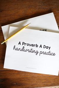 A Proverb a Day Handwriting Practice: A great way to reinforce handwriting without arbitrary sentences!